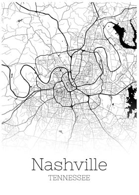 Nashville Tennessee map