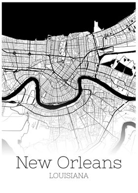 New Orleans Louisiana map