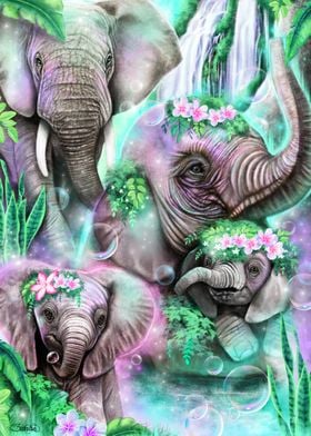 Day Dream Elephants 