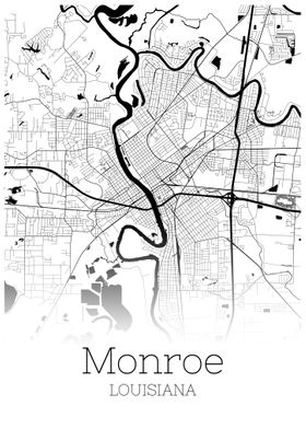 Monroe Louisiana city map