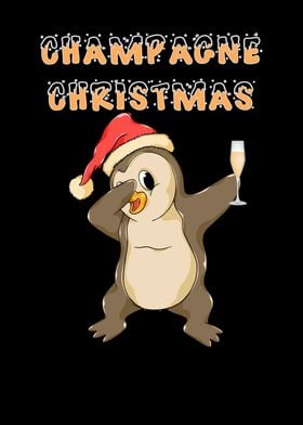 Dab Penguin Xmas Champagne