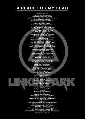 Lyric linkin park' Poster, picture, metal print, paint by Rijis