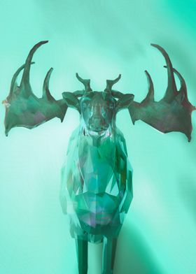 Turquoise Glass Stag