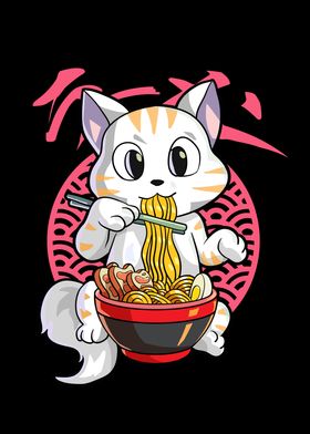 Kawaii Anime Cat Ramen