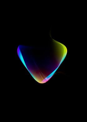 Abstract neon glow shape