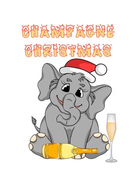 Champagne Elephant Xmas