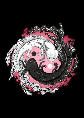 Japanese Axolotl Yin Yang