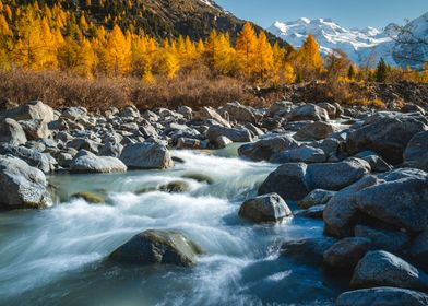 Autumn River Switzerland