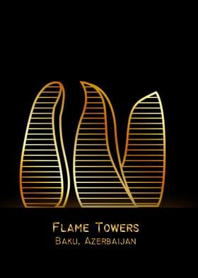 Flame towers Baku