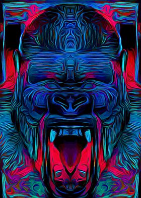 Gorilla Cyber Poster