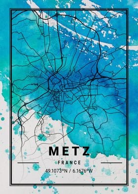 Metz Antlia Watercolor Map