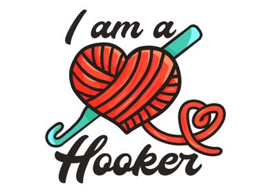 I Am A Hooker Crochet Croc