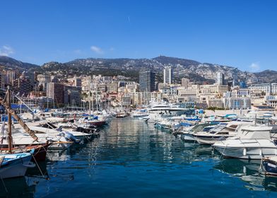 Monaco Port Skyline