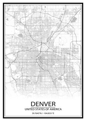 Denver White Map