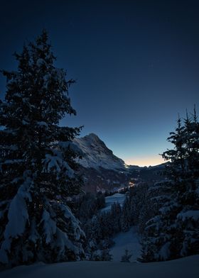 Winter Sunset Grindelwald