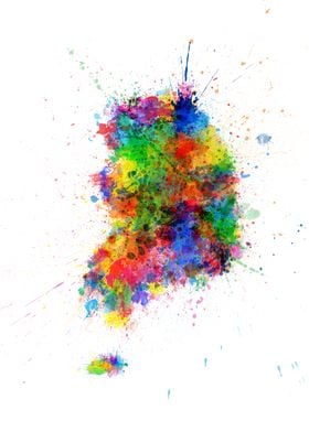 South Korea Paint Splashes