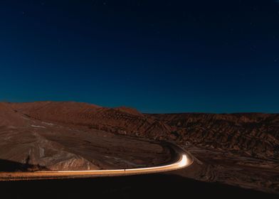 Valle de Marte at night