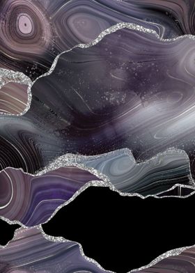 Black Silver Glitter Ag 01