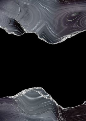 Black Silver Glitter Ag 04