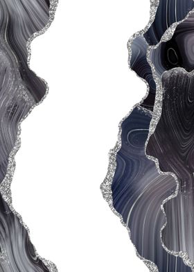 Black Silver Glitter Ag 05