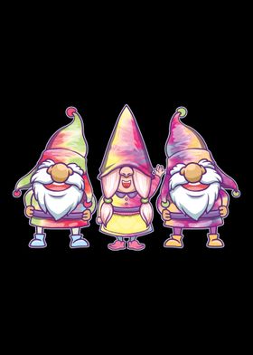 Three Hippie Gnomes Retro 