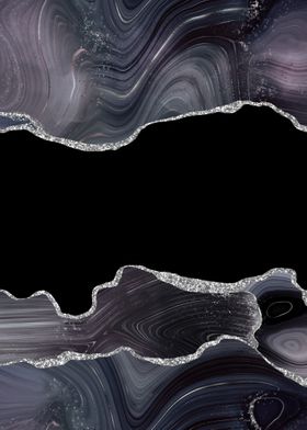 Black Silver Glitter Ag 03