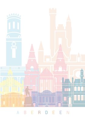 Aberdeen skyline poster 