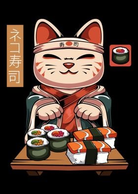 Kawaii Maneki Neko Sushi