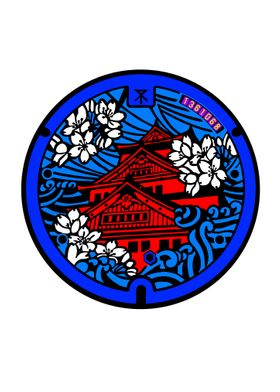 Osaka Castle manhole cover