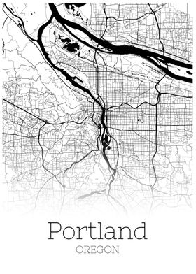 Portland Oregon city map