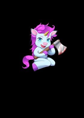 Cute Cartoon Unicorn With