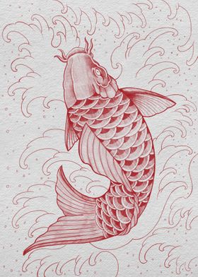 Koi in Waves