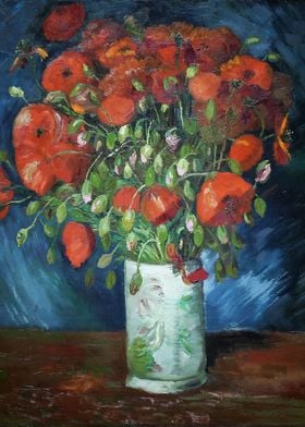 Vase with Poppies