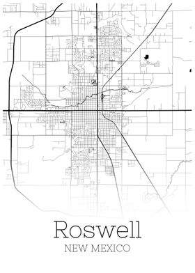 Roswell New Mexico map 