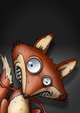 Crazy red brown Fox