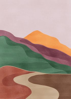 ABSTRACT MOUNTAIN ART