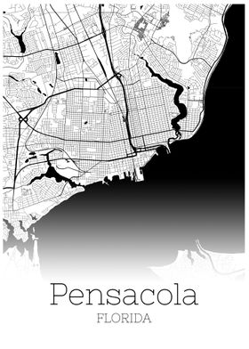 Pensacola Floida city map