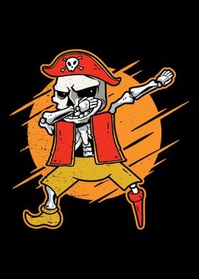 Dabbing Skeleton Pirate