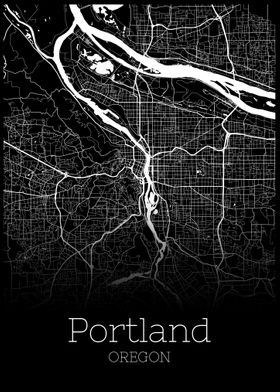 Portland Oregon map