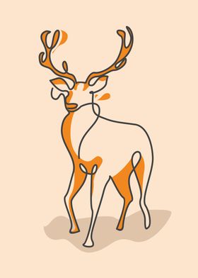 Minimalist Deer Poster