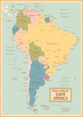 Map of South America