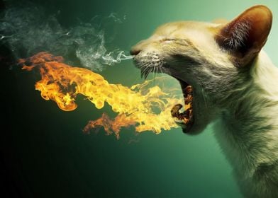 Fire and smoke Cat