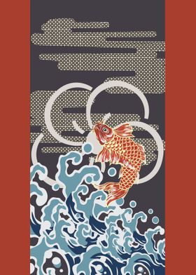 jumping koi