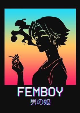 Femboy Smoking Anime Boy