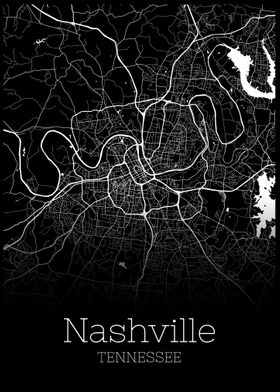 Nashville Tennessee map