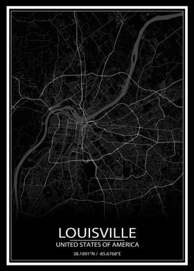 Louisville Black Map