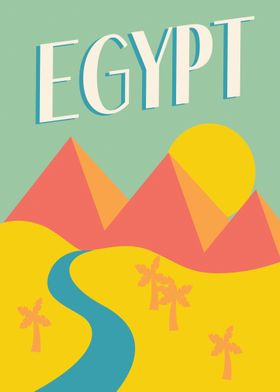 Retro Egypt poster