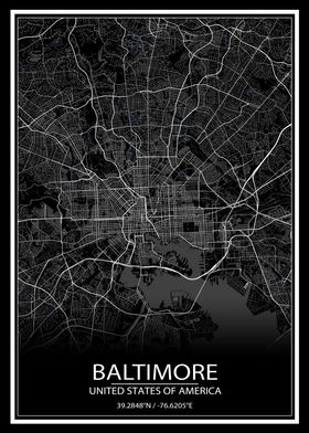 Baltimore Black Map