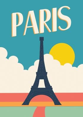 Retro Paris poster