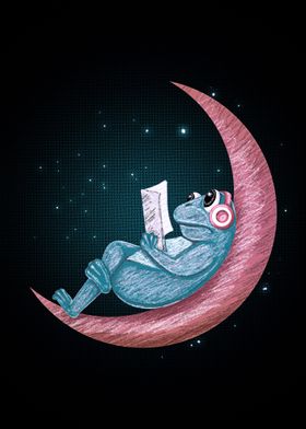 frog and moon